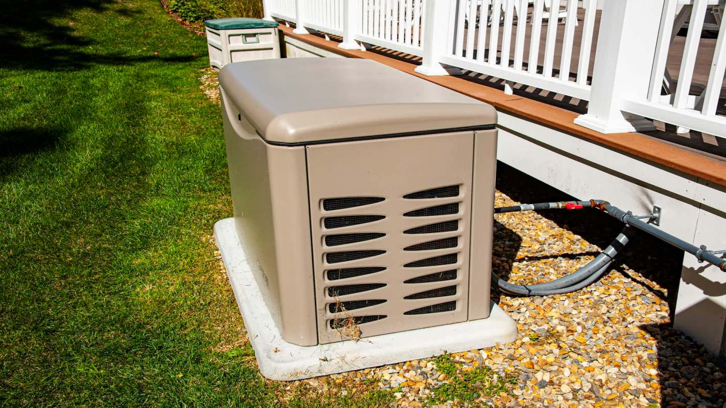 A standby generator.