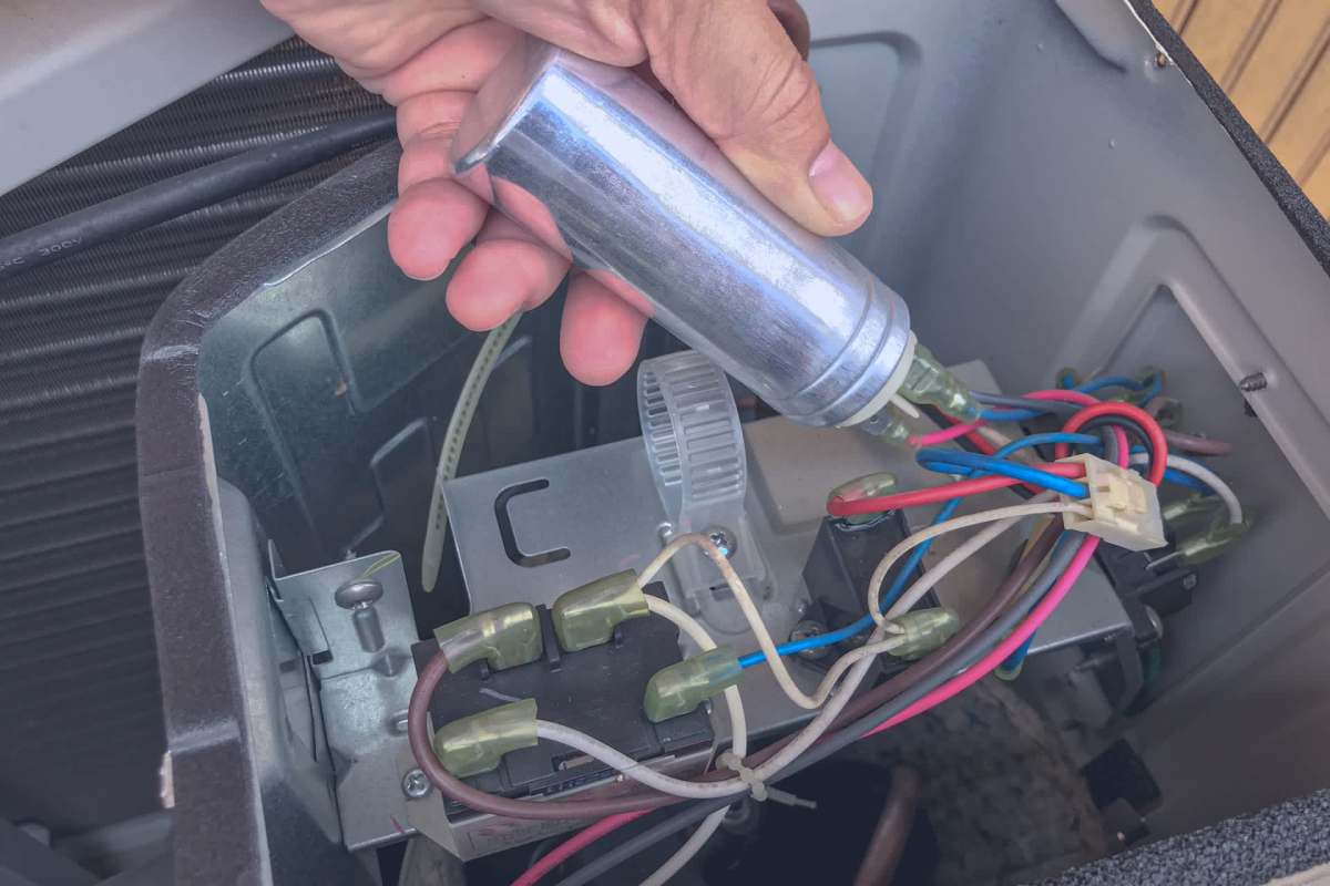 An HVAC capacitor.