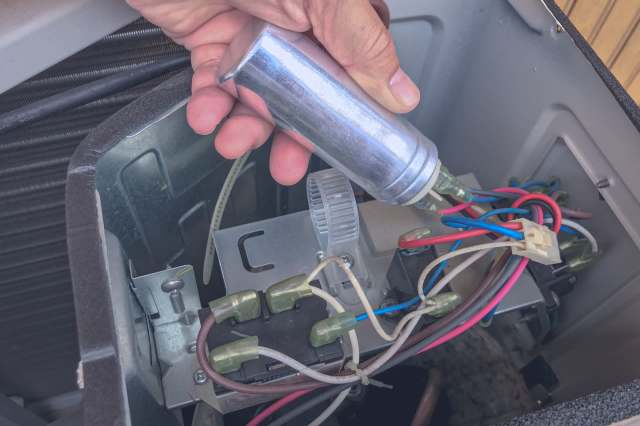 An HVAC capacitor.