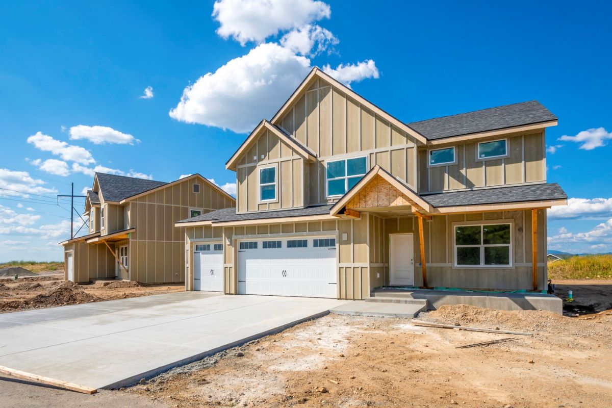 New homes under construction.