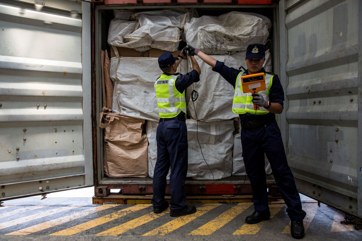 Hong Kong Custom officers.