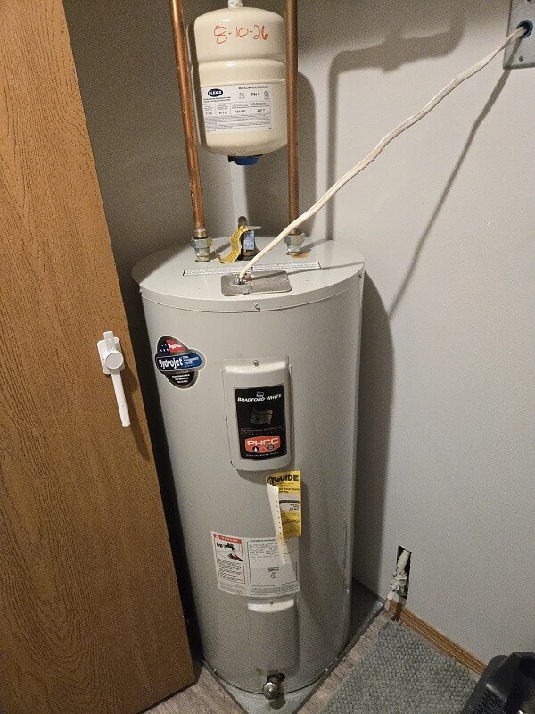 A water heater.