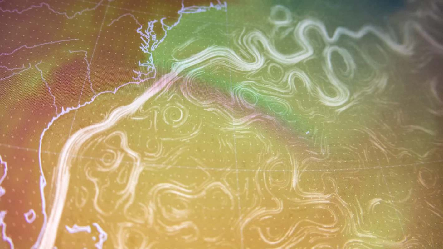 A topographic map.