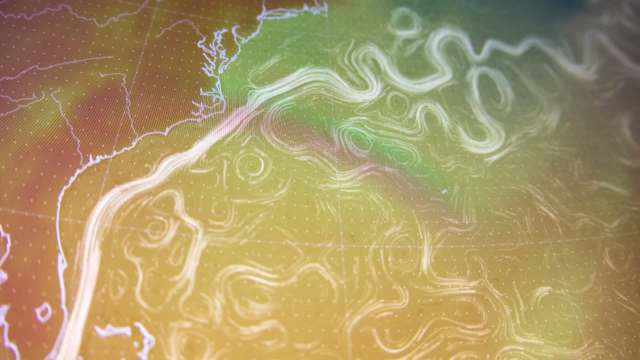 A topographic map.