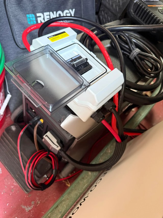 A battery setup.