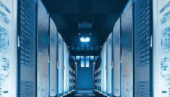 A data center corridor.