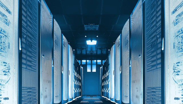 A data center corridor.