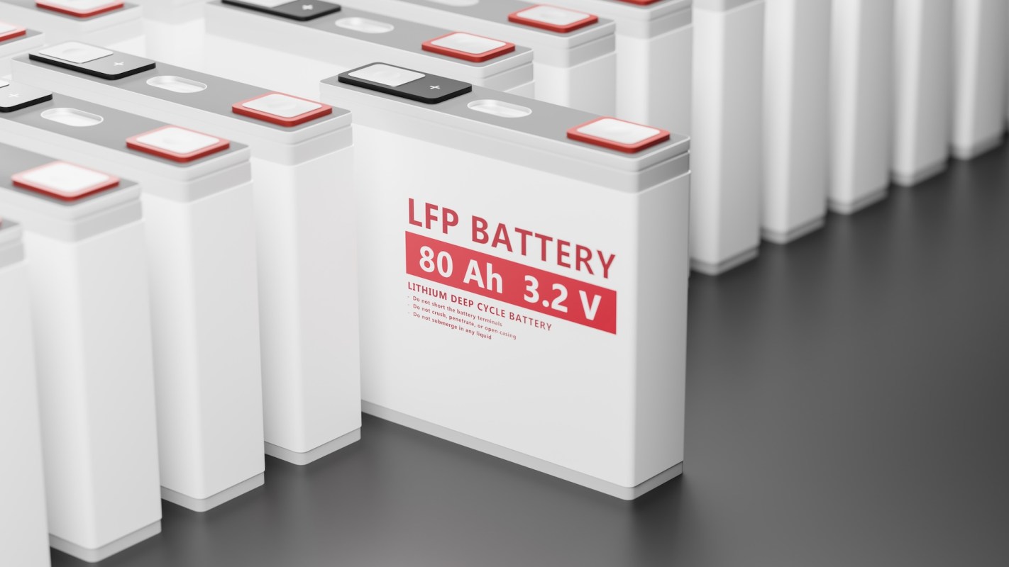 Lithium iron phosphate (LFP) batteries.