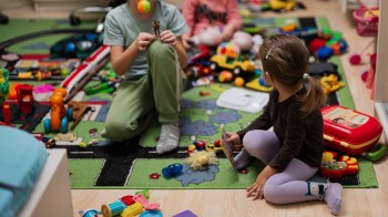 Children playing with toys.
