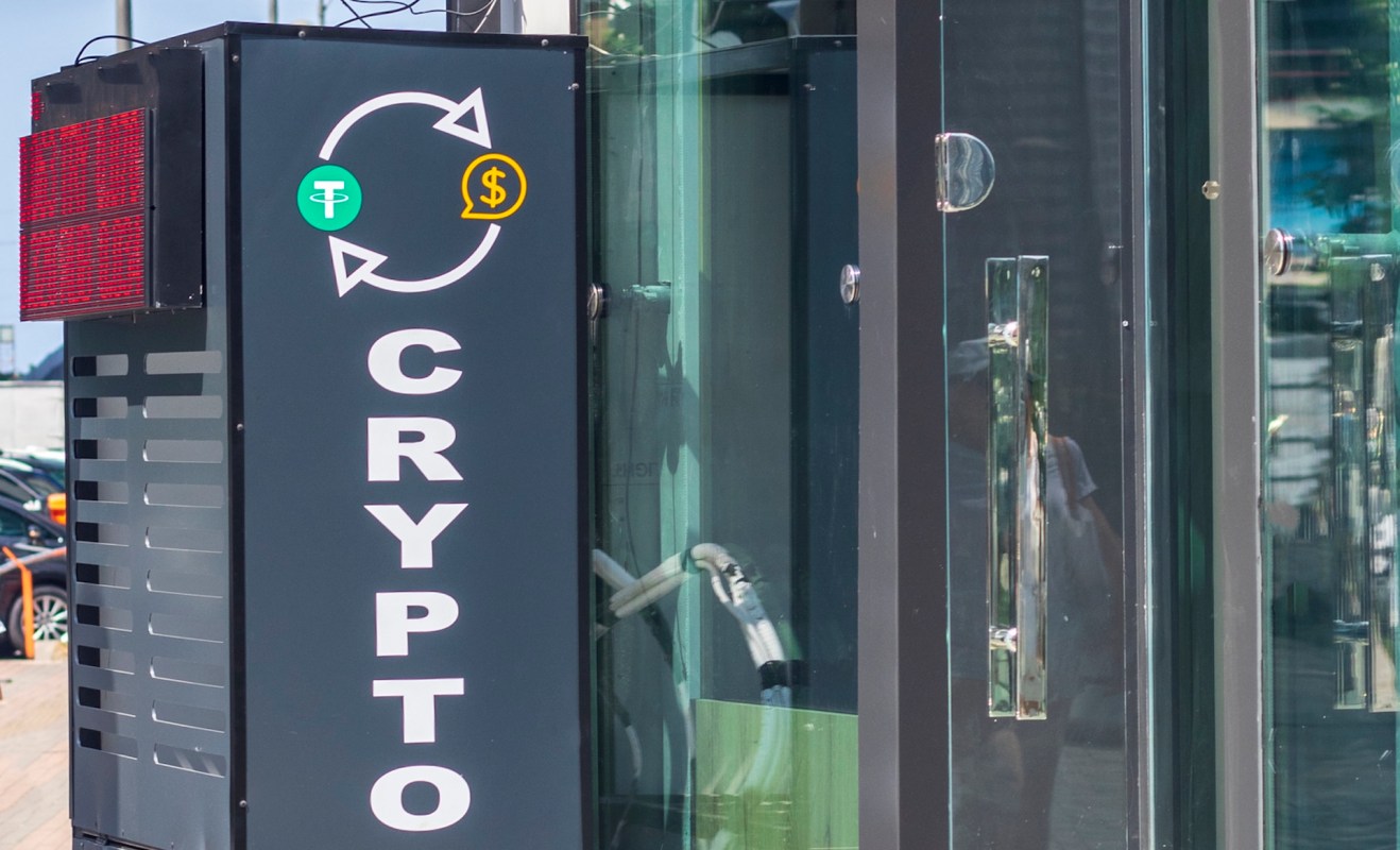 A crypto exchange kiosk.