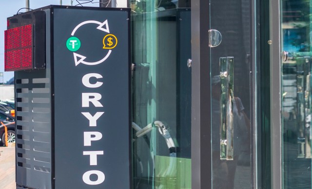 A crypto exchange kiosk.