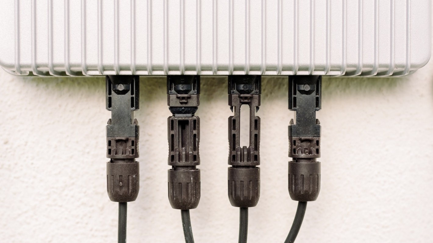 Cables connected to a junction box.