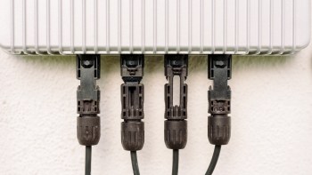 Cables connected to a junction box.