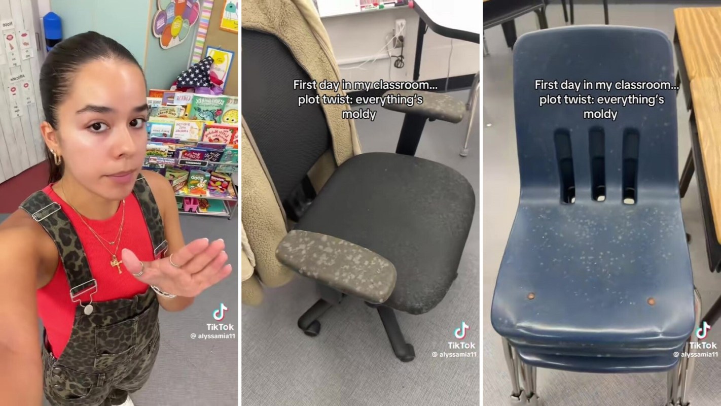 A teacher talking about mold in their classroom.