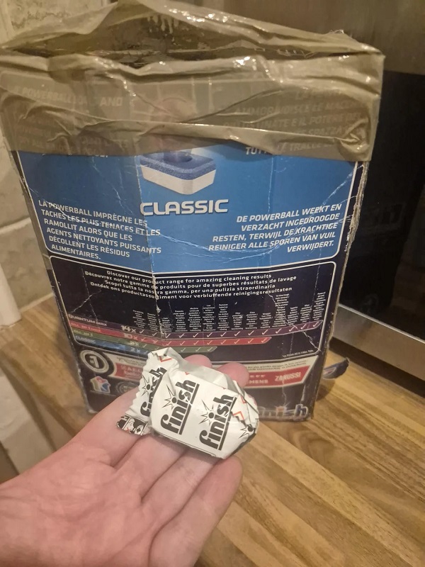A Finish dishwater tablet.
