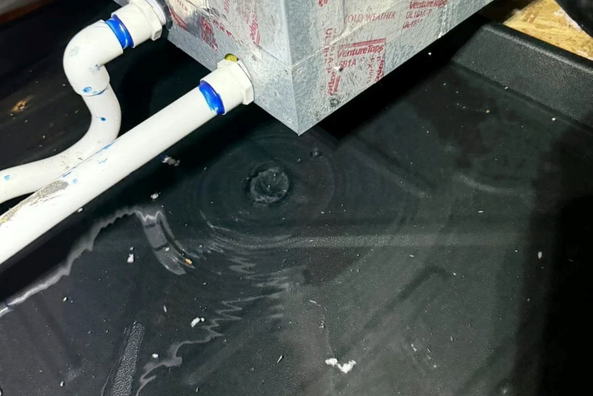A leaking HVAC unit.