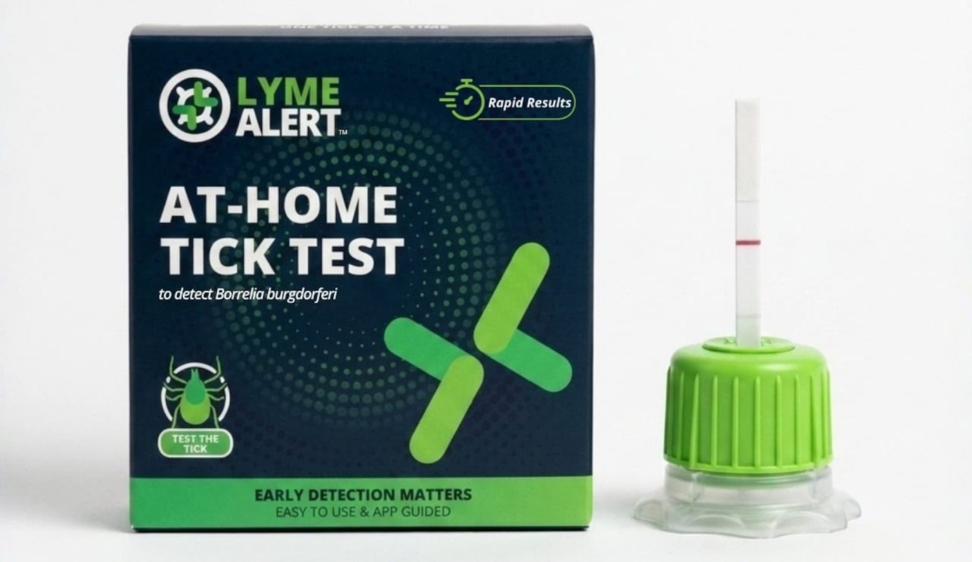 A LymeAlert at-home tick test.