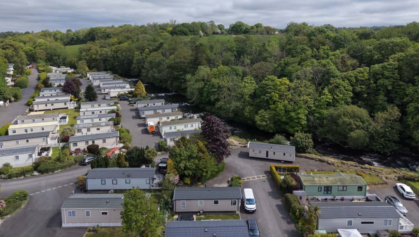 A mobile home park.