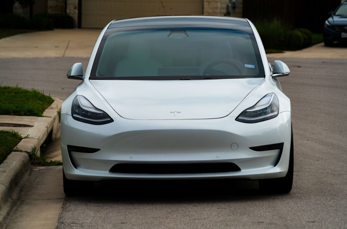 A Tesla Model 3.