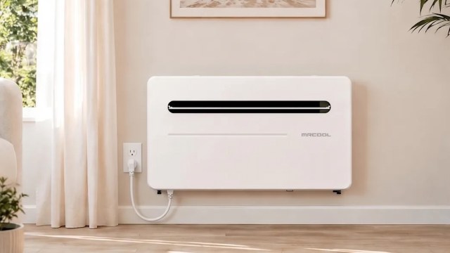 A MrCool wall-mounted heat pump.