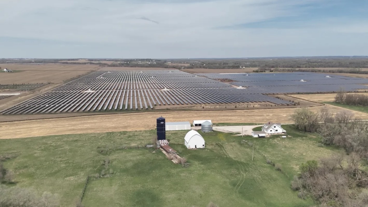 A solar farm.