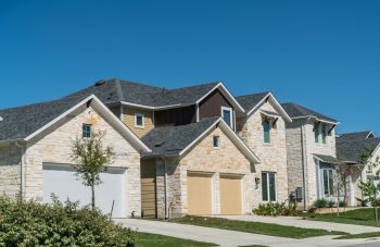 Homes in a neighborhood.