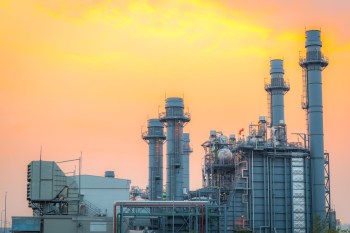 A natural gas power plant.