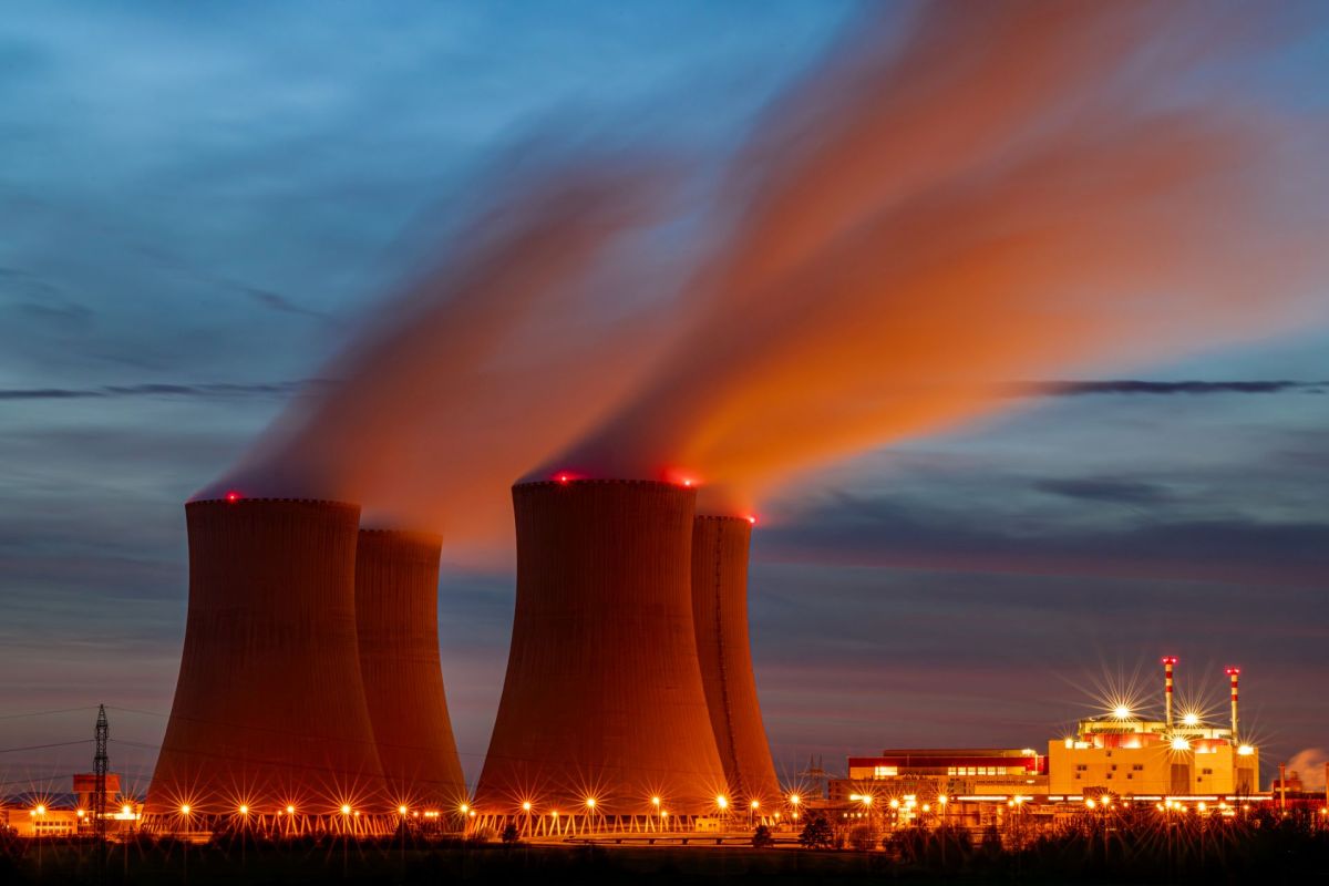 A nuclear power plant.