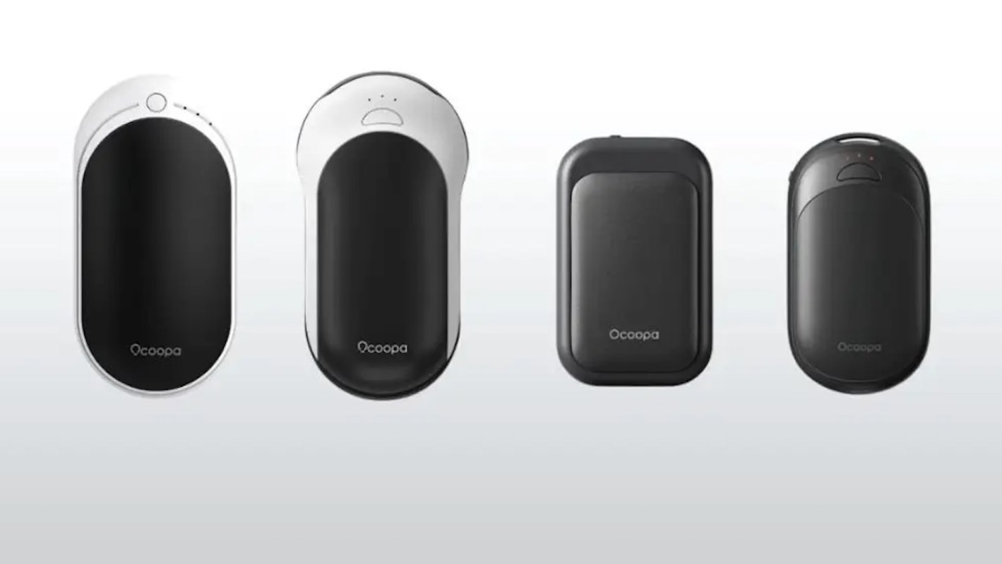 Four models of Ocoopa hand warmers.