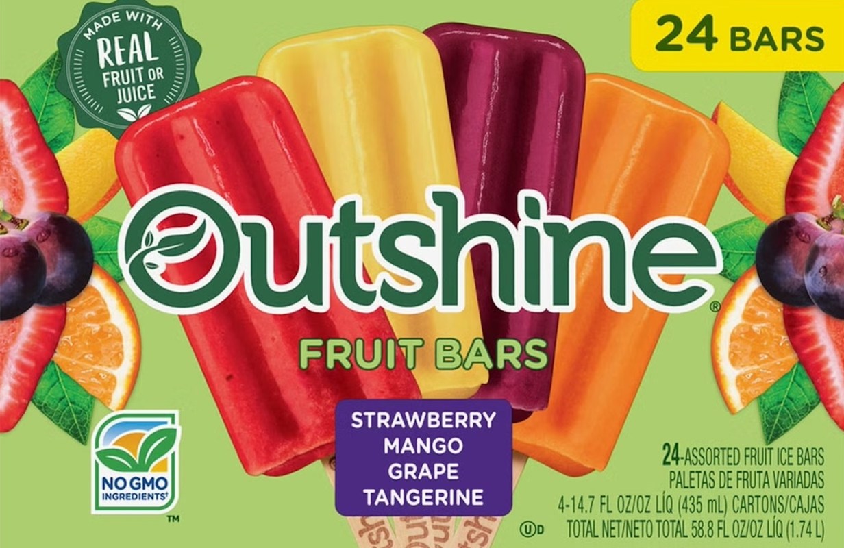 A box of Outshine fruit bars.