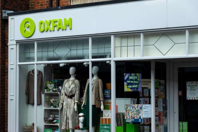 An Oxfam storefront.