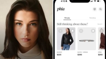 Phoebe Gates next to price-comparison app Phia.