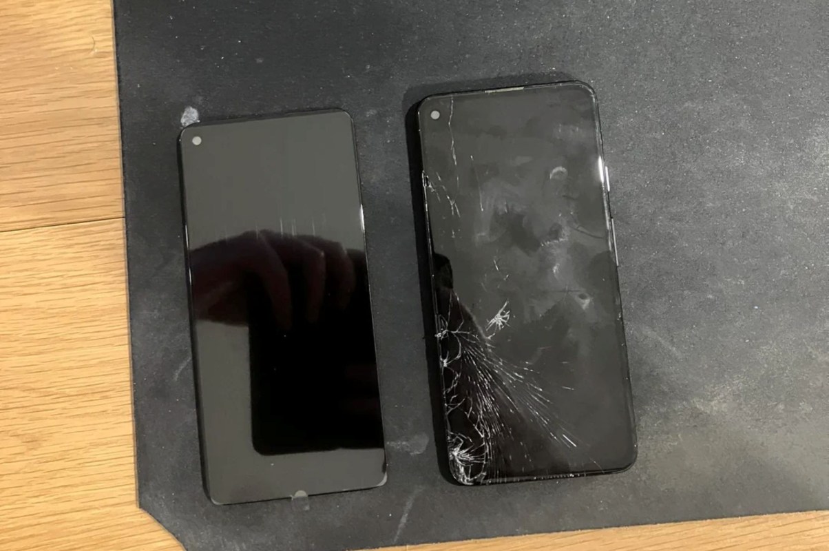 A busted cellphone.