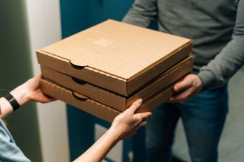 A pizza delivery.