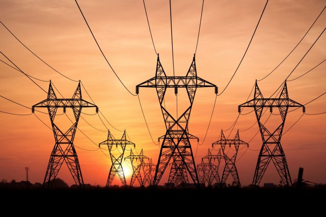 Transmission power lines.