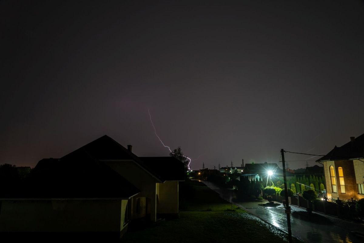 A power outage on a residential street.