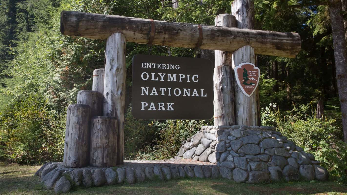 The entrance to Olympic National Park.