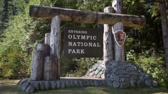 The entrance to Olympic National Park.