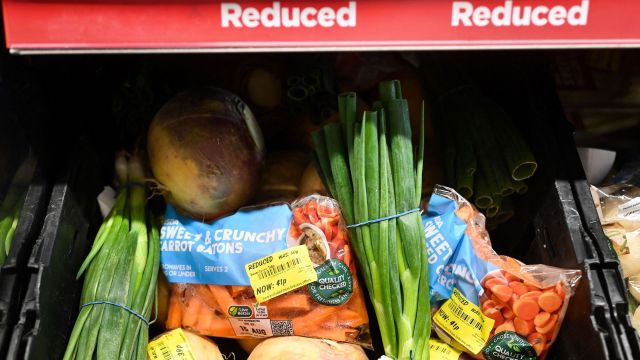 Vegetables on sale at a grocery store.