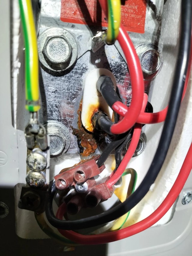Rust on a water heater. 