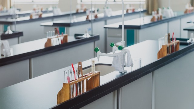 A science classroom.
