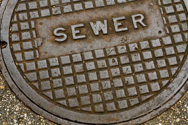 A covered sewer.