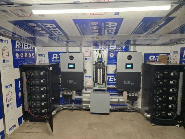 A battery storage system.