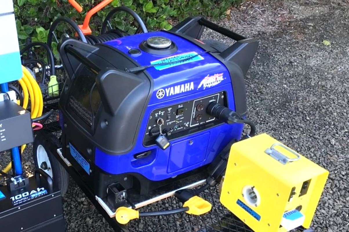 Blue Yamaha generator