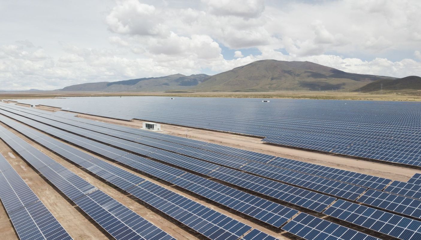 A solar farm.