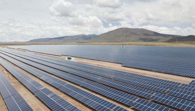 A solar farm.