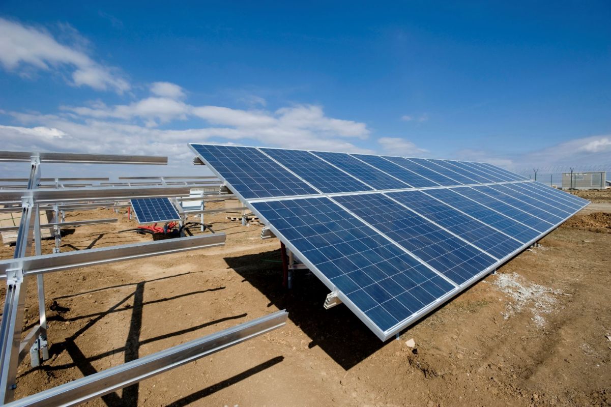 Building a solar farm.