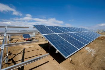 Building a solar farm.