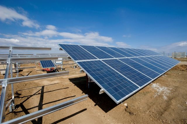 Building a solar farm.