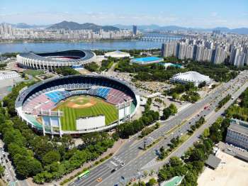 A baseball stadium in South Korea.